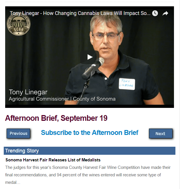Afternoon Brief  September 19   Wine Industry Advisor   Wine Industry Advisor