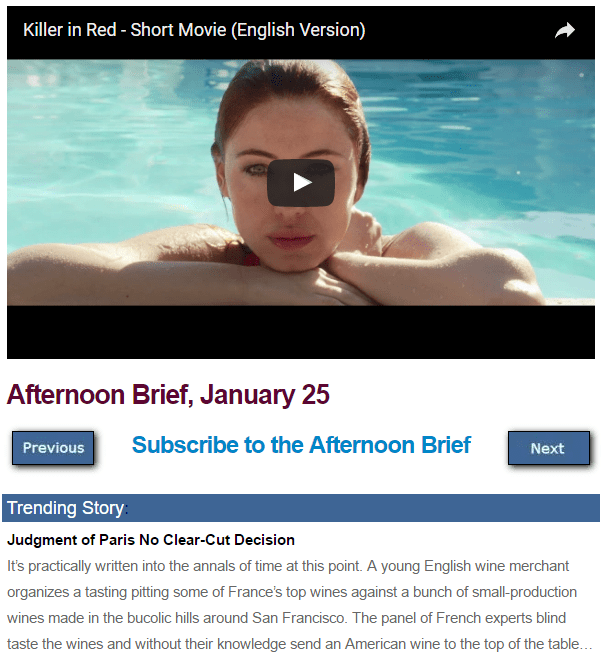 Afternoon Brief January 25