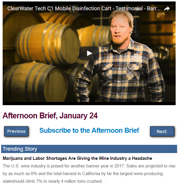 Afternoon Brief January 24 Wine Industry Advisor Wine Industry Advisor
