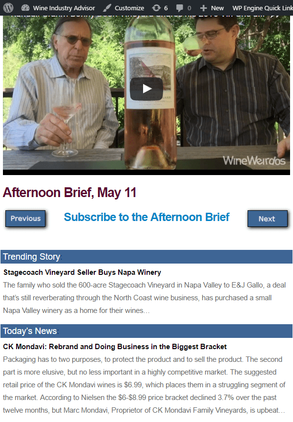 Afternoon Brief May 11