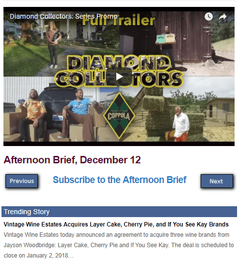 Afternoon Brief December 12 Wine Industry Advisor Wine Industry Advisor