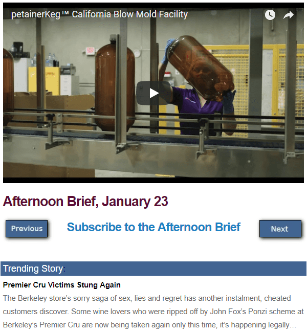 Afternoon Brief January 23 Wine Industry Advisor Wine Industry Advisor