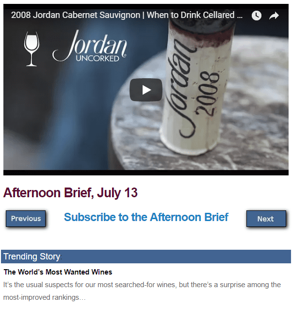Afternoon Brief July 13 Wine Industry Advisor Wine Industry Advisor