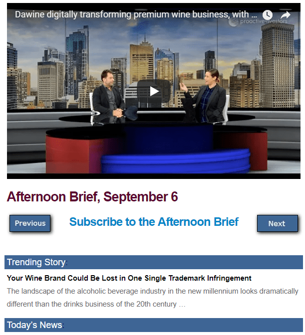 Afternoon Brief screenshot