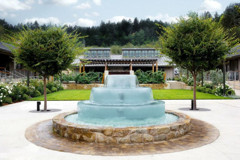 Brasswood Cellars courtyard