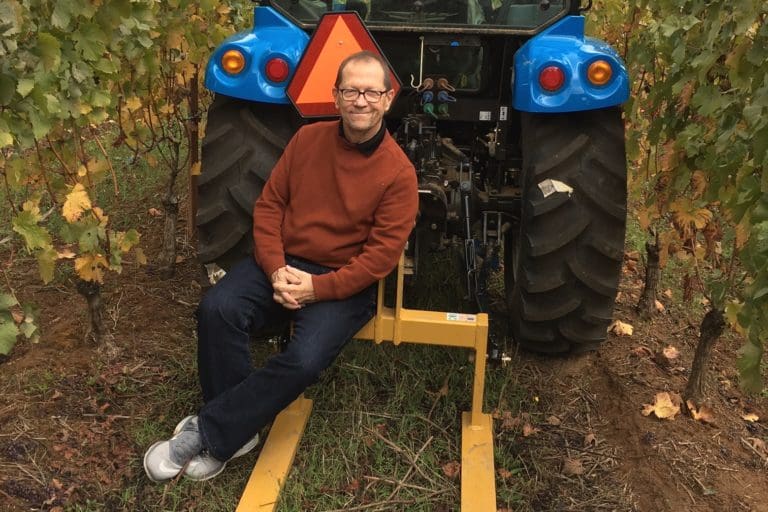Howard Hewitt and farm equipment