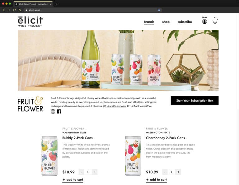 ēlicit Wine Project - Brand Page