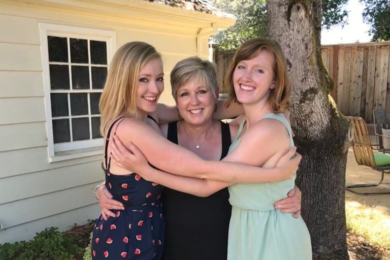 Kathleen Inman with daughters Ashley (left) and Meredith