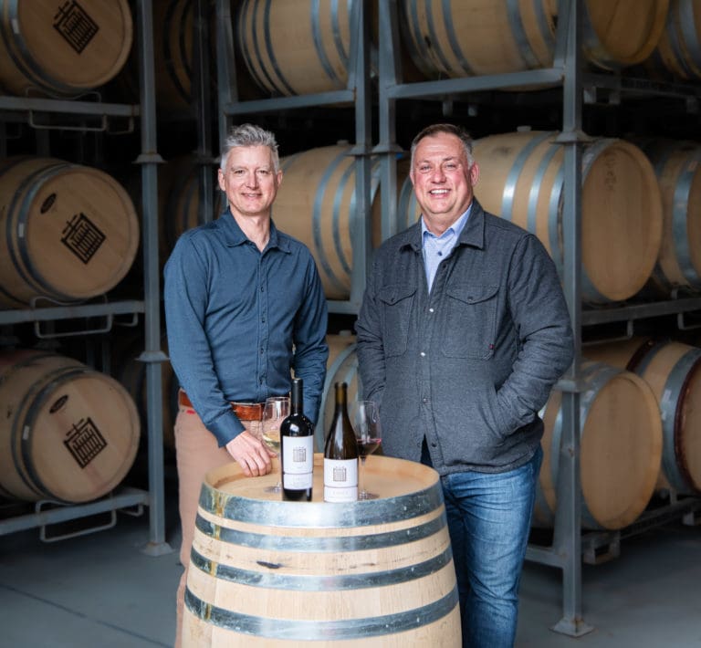 Amici Cellars Consulting Winemaker Matt Courtney with Winemaker Tony Biagi