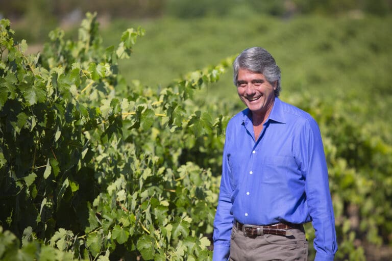Jeff O'Neill in the vineyards