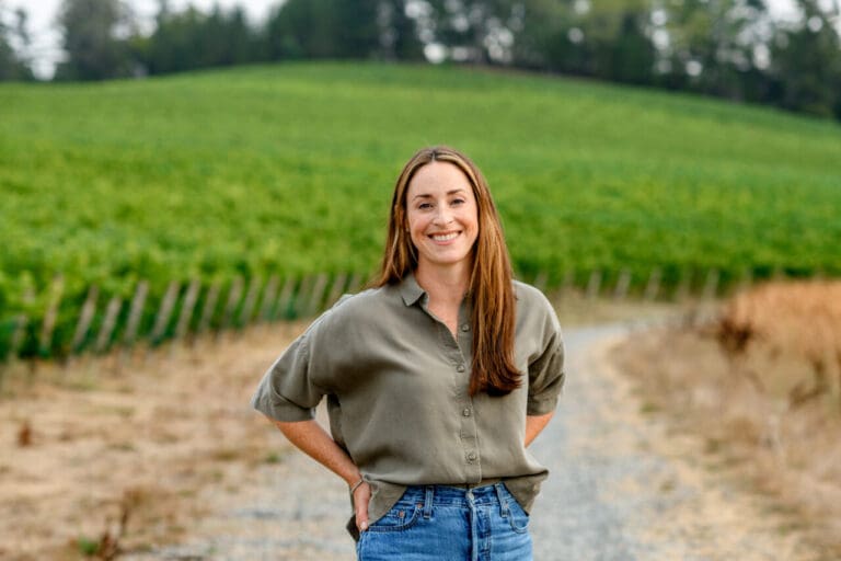 Cleo Pahlmeyer at Wayfarer Vineyard (c) Jimmy Hayes