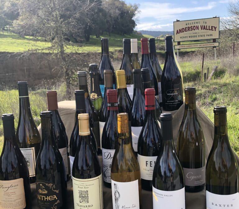 Wines in front of AV Sign (from bottle video)