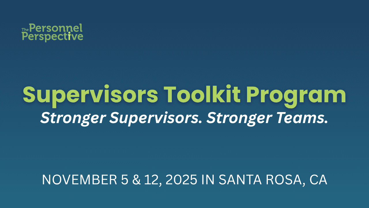 The Personnel Perspective Supervisor Toolkit Program