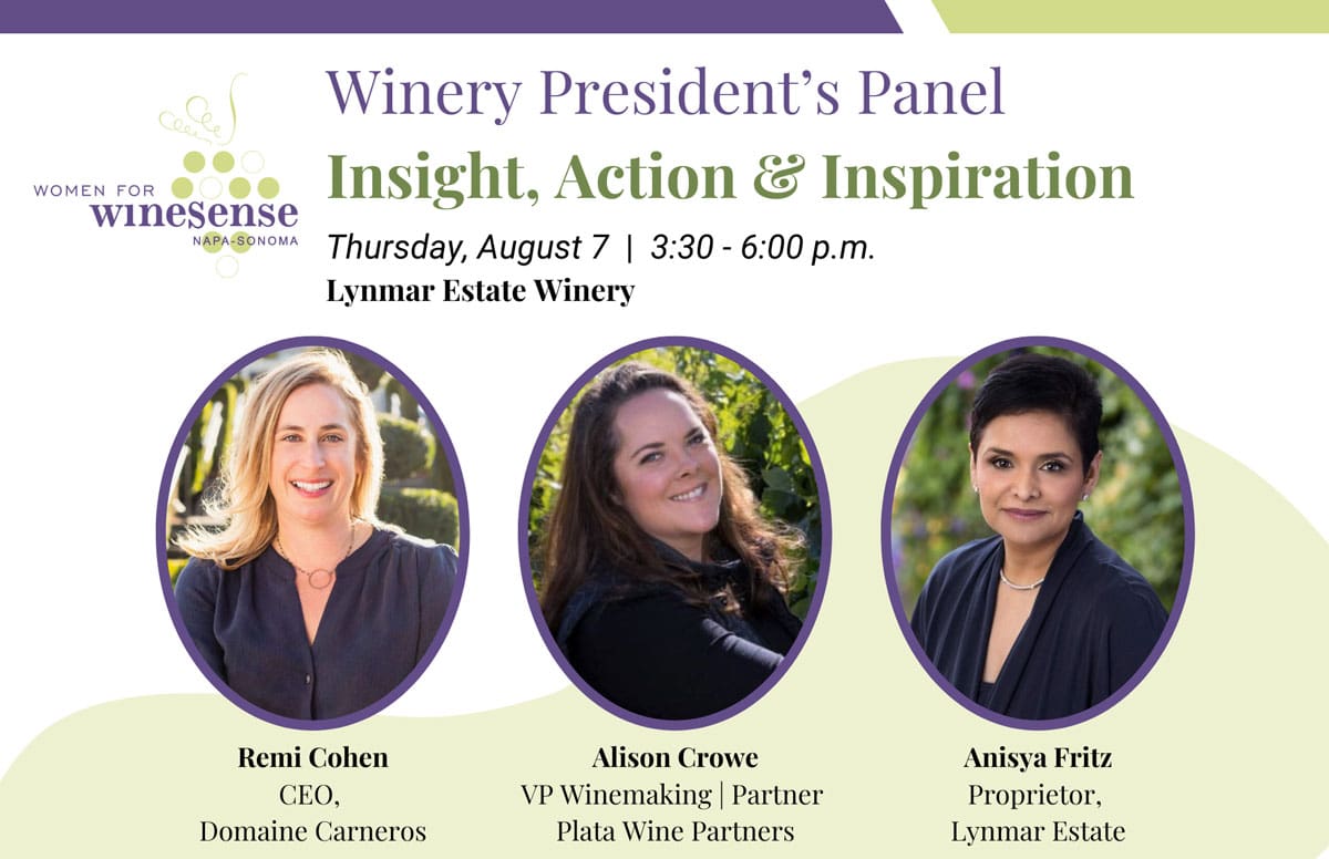 High Wine Executives to Share Management Methods Amid Trade Headwinds at August seventh Ladies for WineSense Panel at Lynmar Property High Wine Executives to Share Management Methods Amid Trade Headwinds at August seventh Ladies for WineSense Panel at Lynmar Property