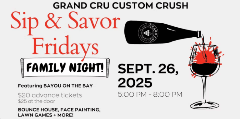 Sip and Savor Fridays - Grand Cru Custom Crush