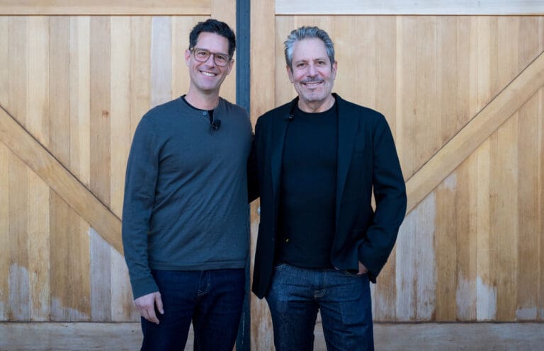 David Schulnerand  Darren Star at the Napa Valley Vintners Annual Meeting