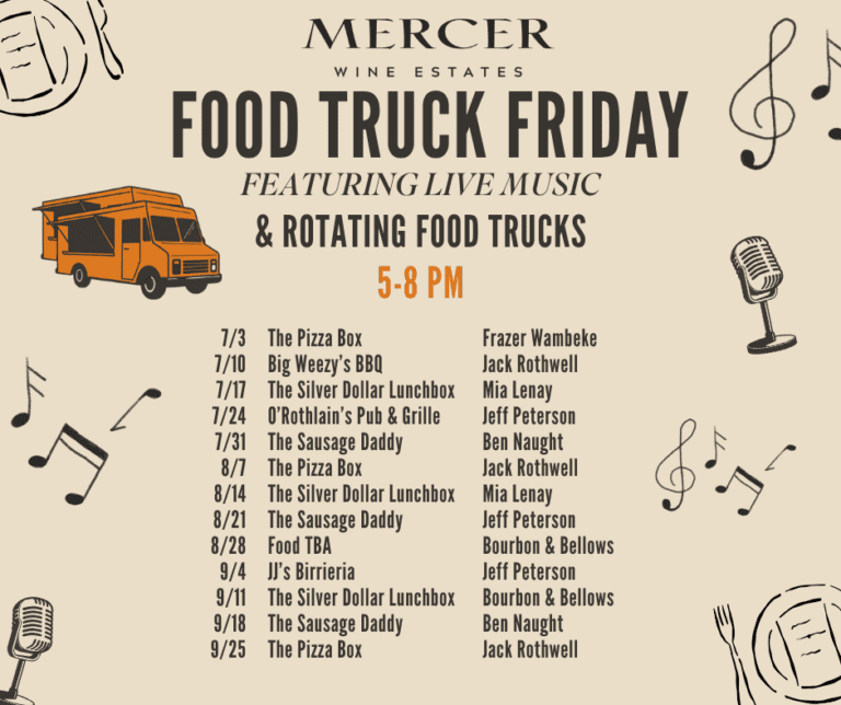 Food Truck Fridays at Mercer Wine Estates