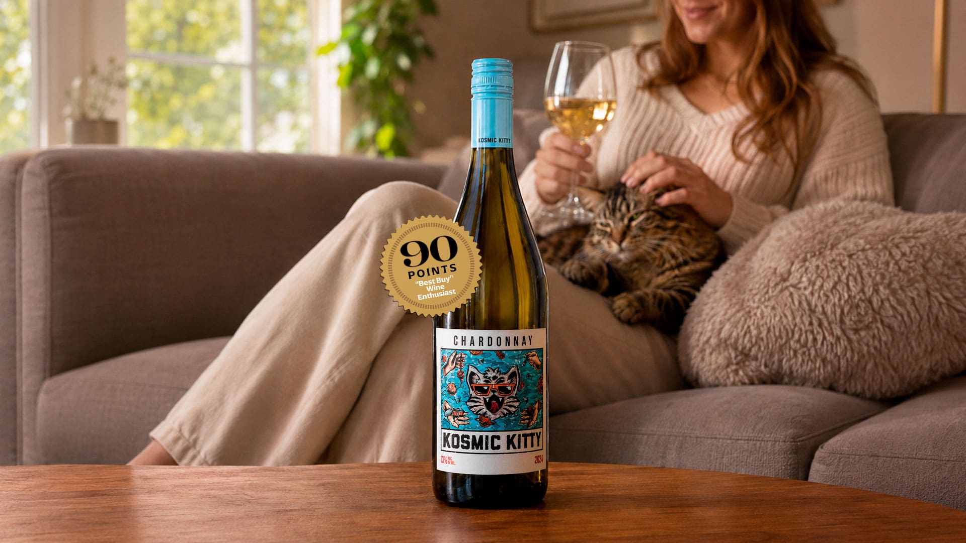 Kosmic Kitty Chardonnay Earns 90-Point "Best Buy" Rating from Wine Enthusiast