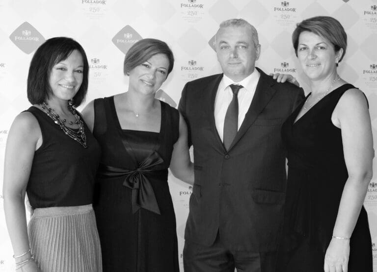 Follador family today, from the left Mariacristina, Emanuela, Michele and Francesca Follador