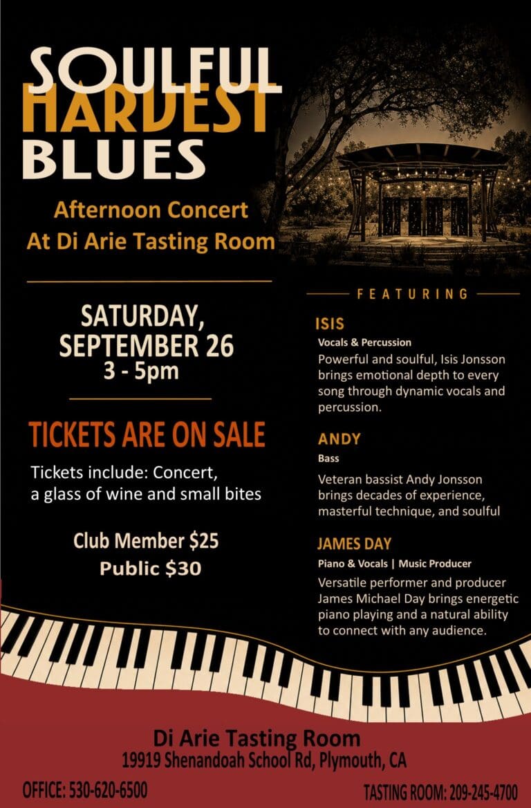 Soulful Harvest Blues – Afternoon Concert At Di Arie Tasting Room