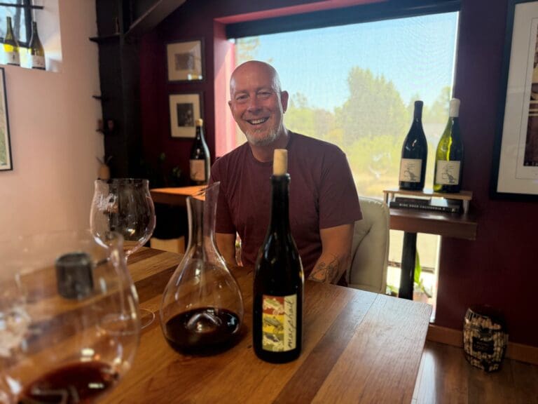 James MacPhail with 2024 Toulouse Vineyard Pinot Noir Summer 2026