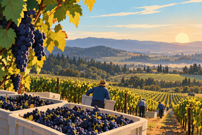 Golden Vineyard Harvest Panorama